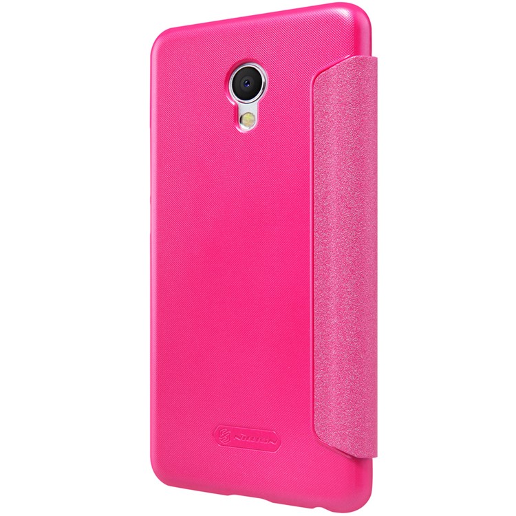NILLKIN Sparkle Series Auto Wake / Sleep View Leather Case for Meizu M3E - Rose-4