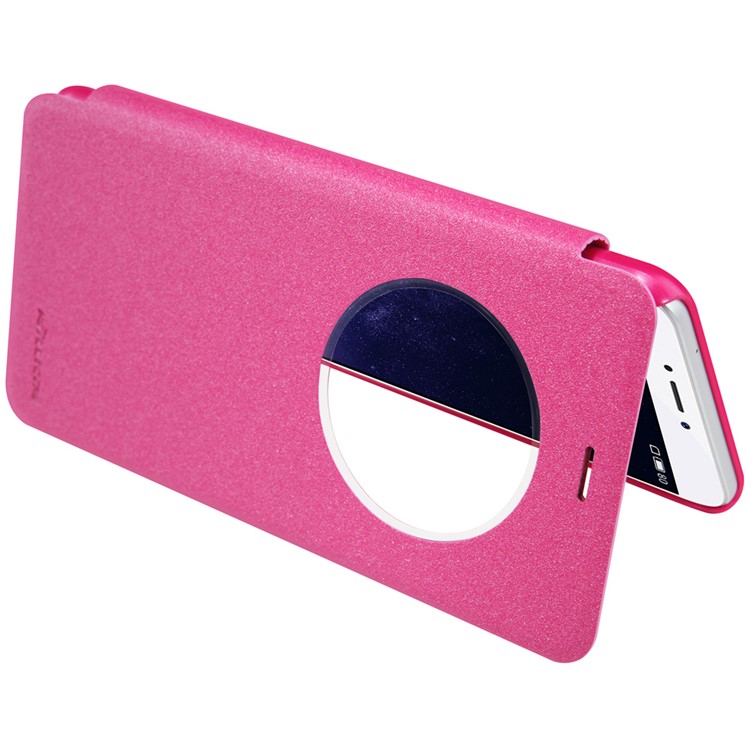 NILLKIN Sparkle Series Auto Wake / Sleep View Leather Case for Meizu M3E - Rose-6