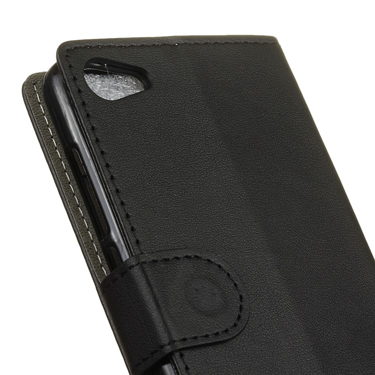 Wallet Leather Stand Case for Meizu U10 - Black-7