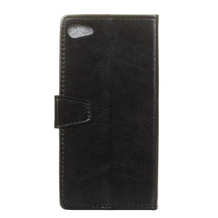 Crazy Horse Wallet Leather Stand Case for Meizu U10 - Black-2