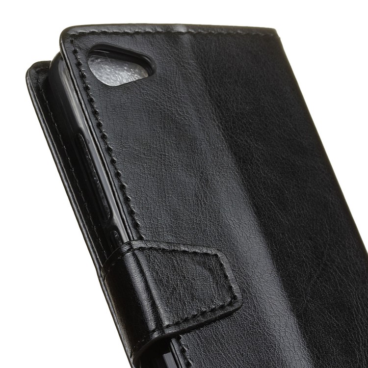 Crazy Horse Wallet Leather Stand Case for Meizu U10 - Black-3