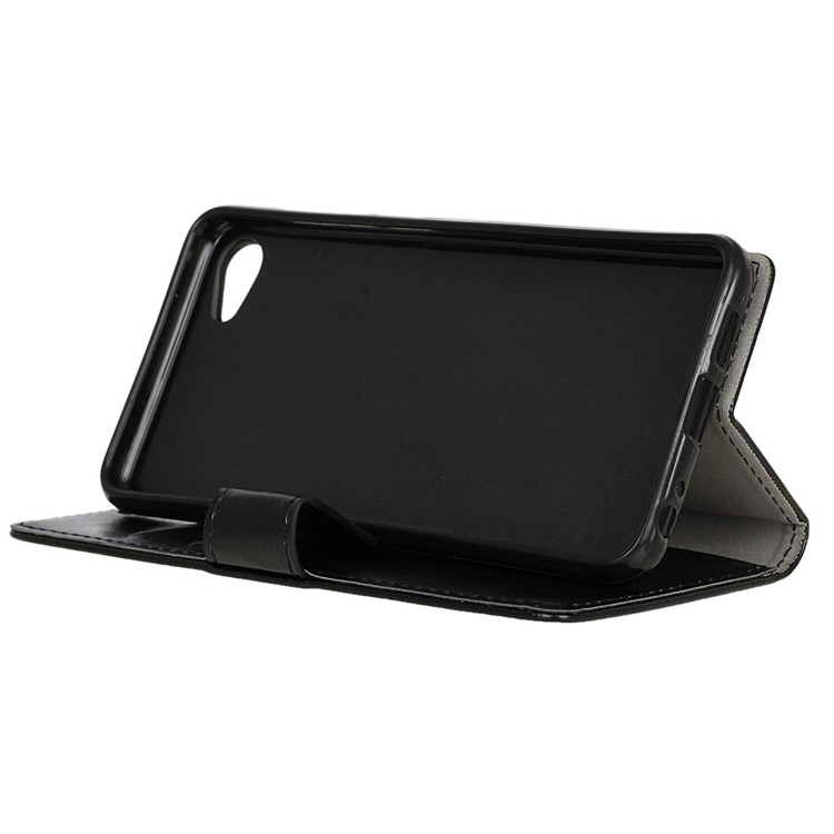 Crazy Horse Wallet Leather Stand Case for Meizu U10 - Black-5