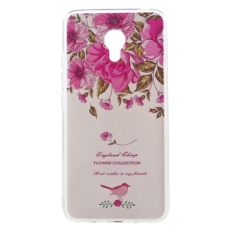 Softlyfit Embossed TPU Mobile Shell Case for Meizu m3 / m3s - Garden Roses-1
