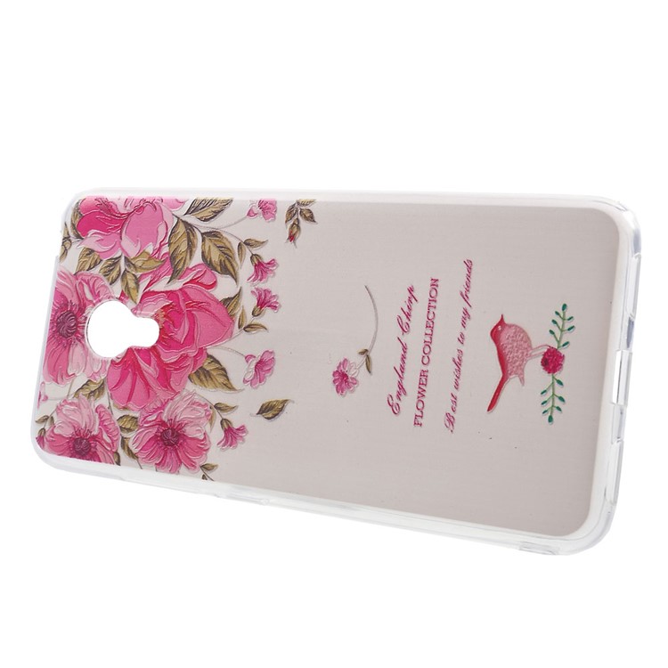 Softlyfit Embossed TPU Mobile Shell Case for Meizu m3 / m3s - Garden Roses-2