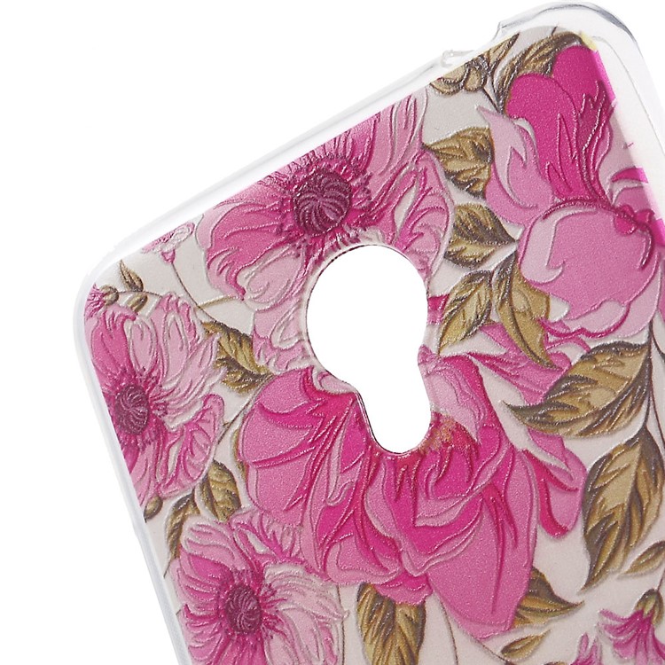 Softlyfit Embossed TPU Mobile Shell Case for Meizu m3 / m3s - Garden Roses-4