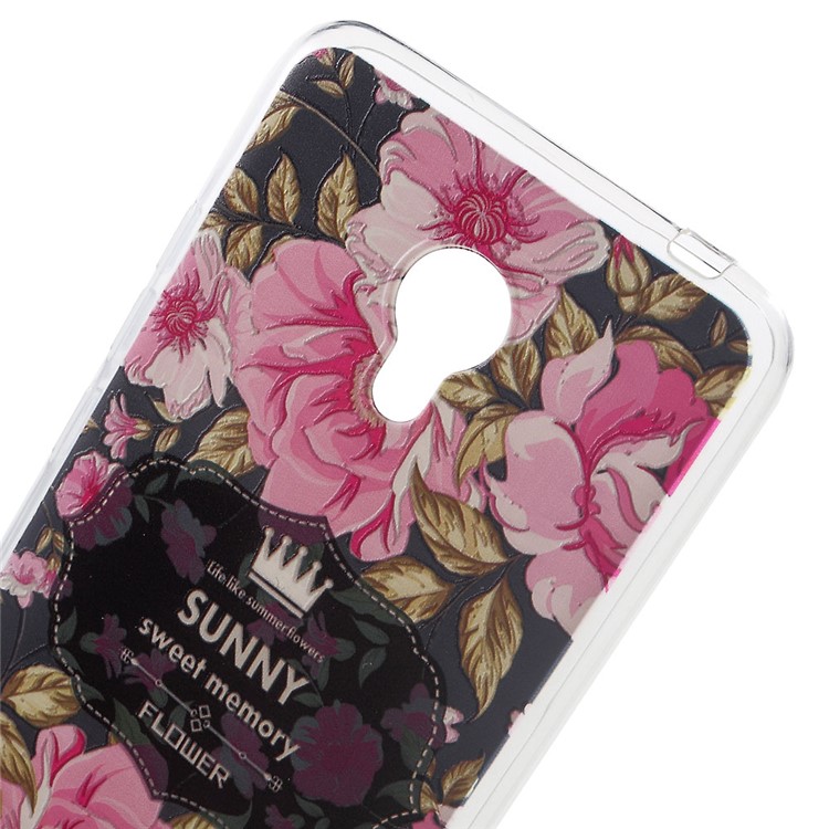 Softlyfit Embossed TPU Cover Case for Meizu m3 / m3s - Pretty Flowers-4
