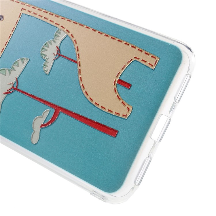 Softlyfit Embossment TPU Skin Case for Meizu m3 / m3s - Cute Giraffe-3