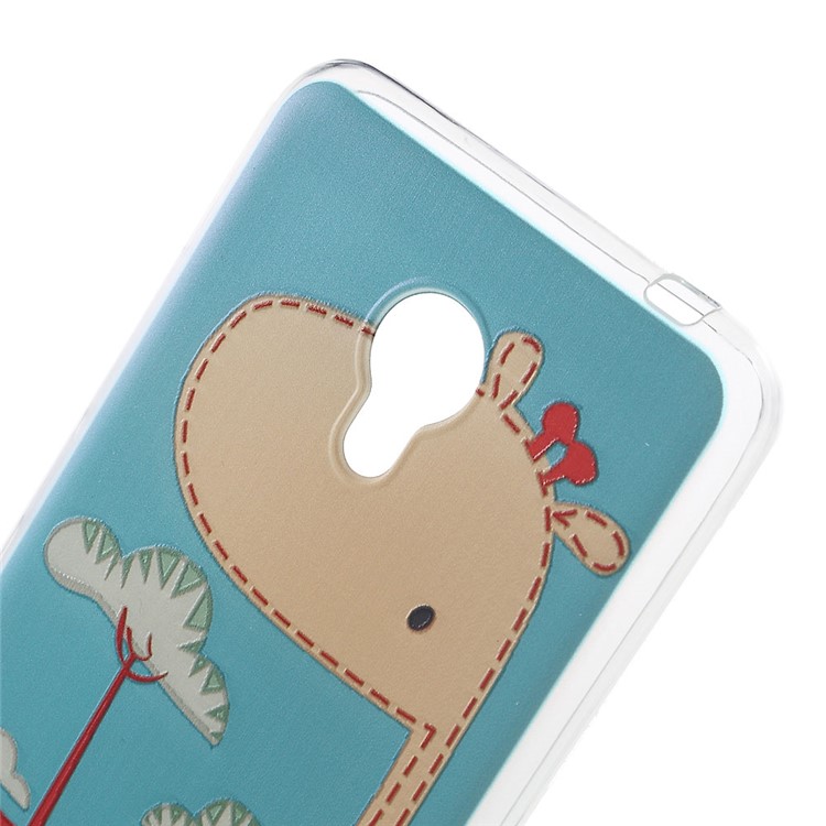 Softlyfit Embossment TPU Skin Case for Meizu m3 / m3s - Cute Giraffe-4