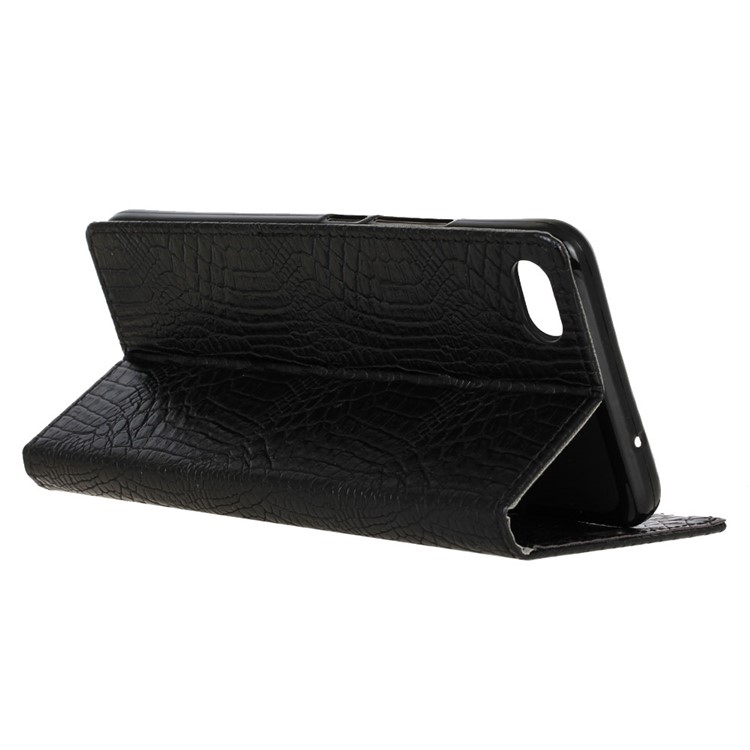 Crocodile Wallet Stand Leather Protective Case for Meizu U20 - Black-6