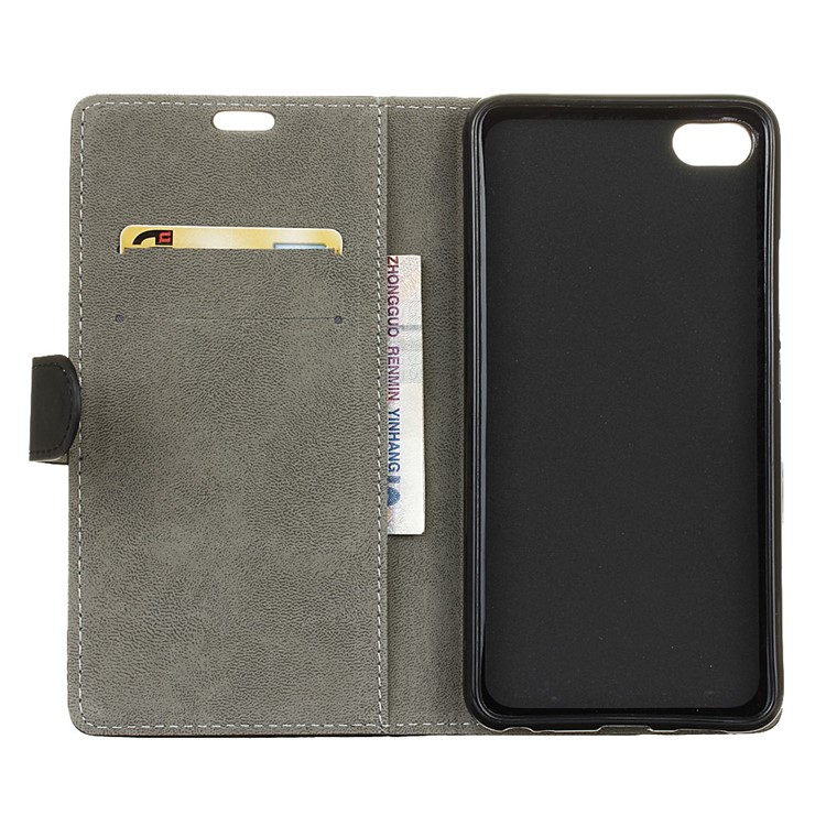 Wallet Leather Stand Case for Meizu U20 - Black-4