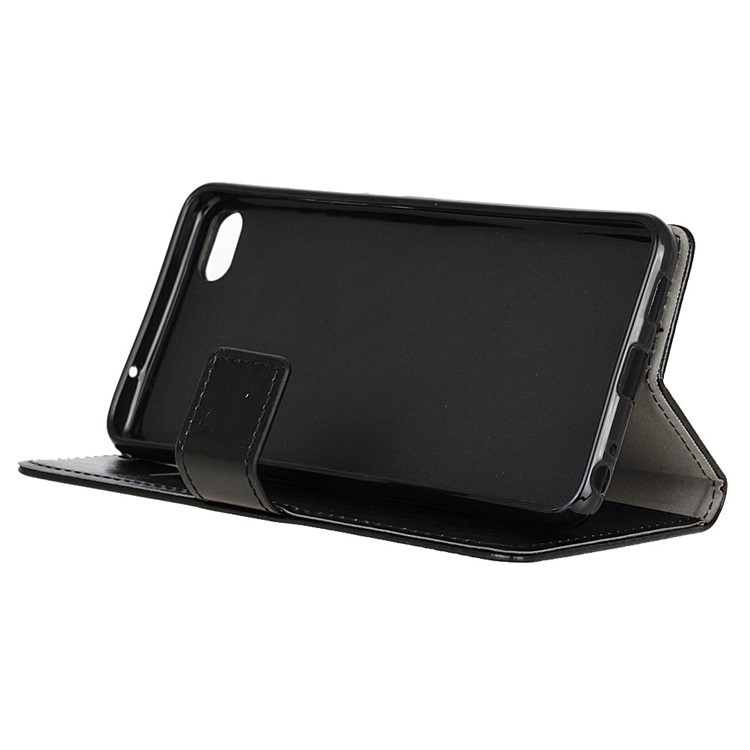 Crazy Horse Leather Wallet Case for Meizu U20 - Black-4