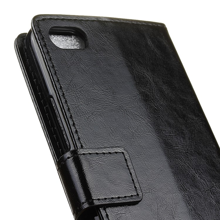 Crazy Horse Leather Wallet Case for Meizu U20 - Black-7