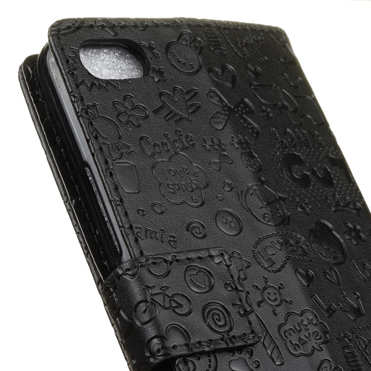 Cartoon Graffiti Leather Wallet Phone Case for Meizu U20 - Black-7
