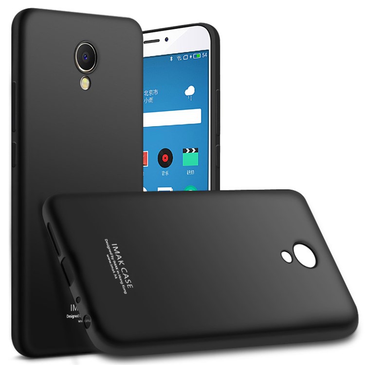 IMAK Silky Anti-scratch Gel TPU Cover for Meizu m5 Note with Screen Protector - Metal Black-1
