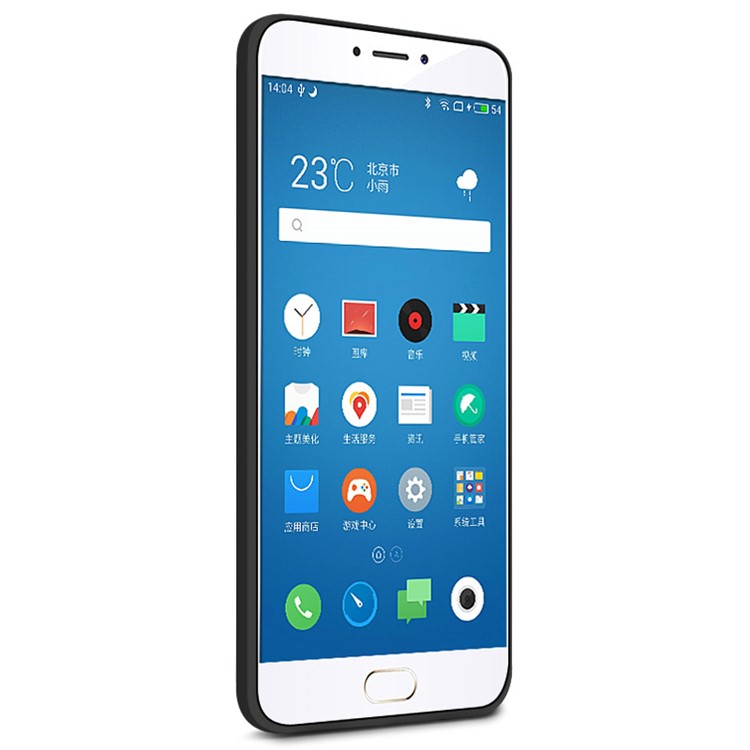 IMAK Silky Anti-scratch Gel TPU Cover for Meizu m5 Note with Screen Protector - Metal Black-5