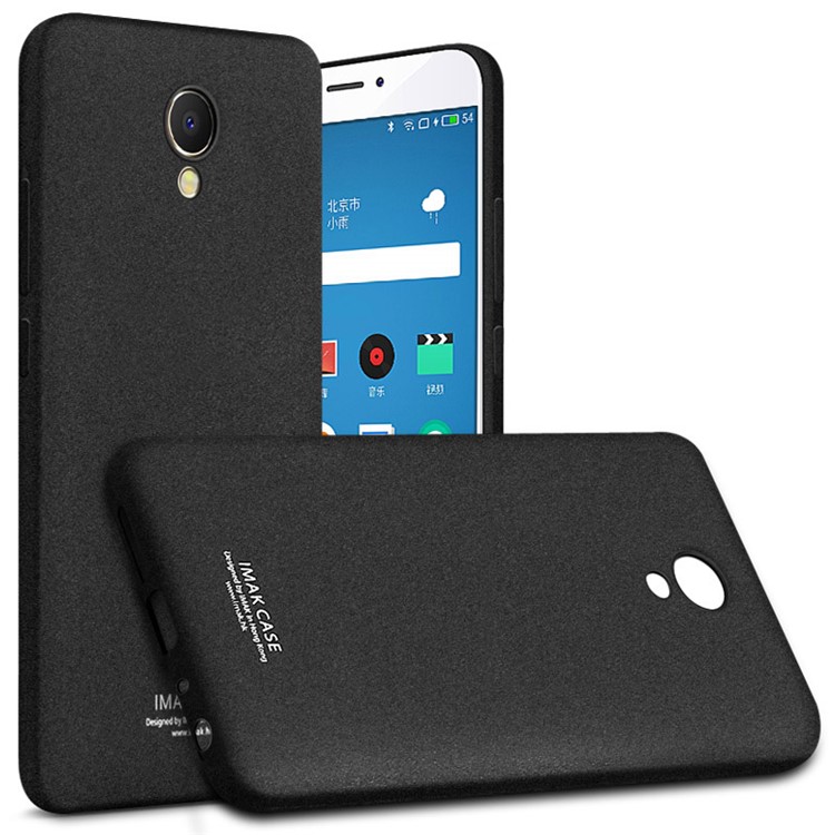 IMAK Silky Anti-scratch TPU Mobile Casing for Meizu m5 Note with Screen Protector - Matte Black-1