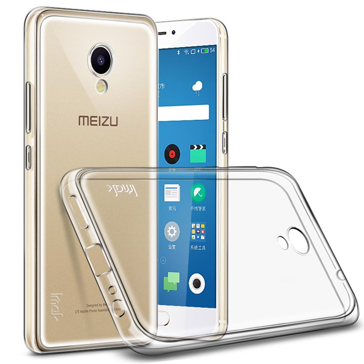 IMAK Silky Anti-scratch TPU Clear Phone Case for Meizu m5 Note with Screen Protector - Transparent-1