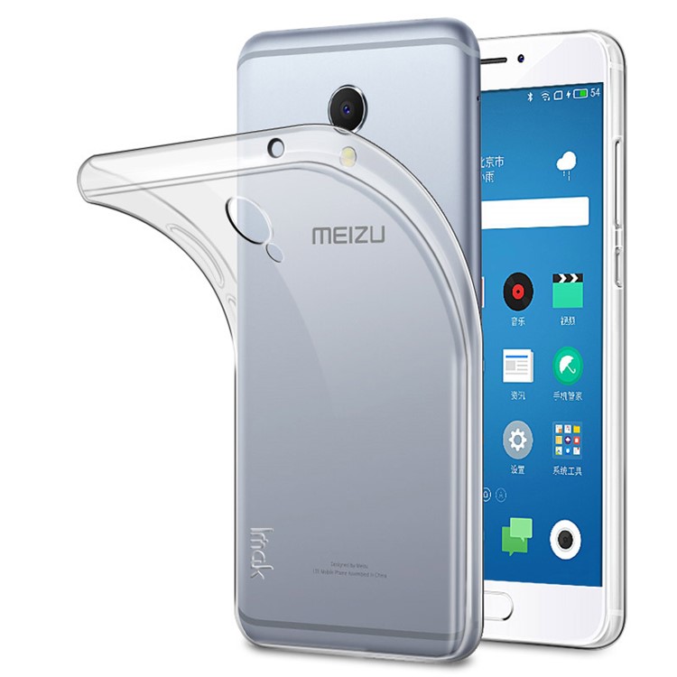 IMAK Silky Anti-scratch TPU Clear Phone Case for Meizu m5 Note with Screen Protector - Transparent-4