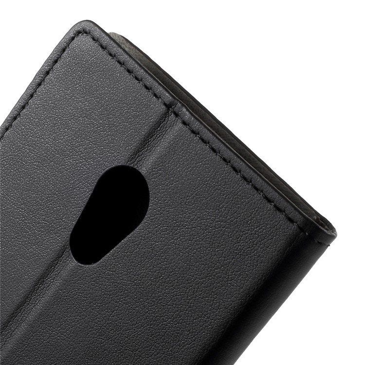 Faux Leather Stand Wallet Cell Phone Case for Meizu Pro 6 Plus - Black-6