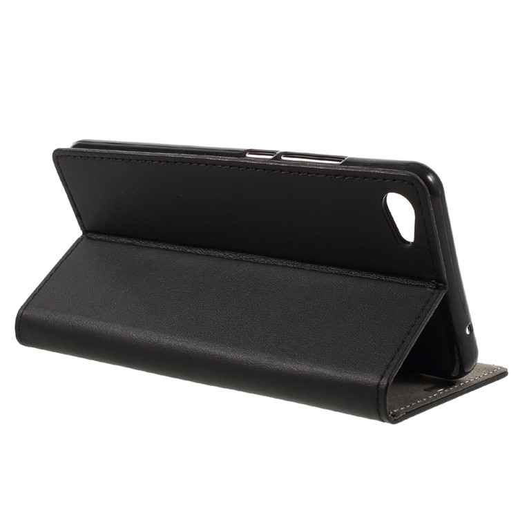 Phone Accessory Leather Wallet Stand Case for Meizu m3x - Black-5