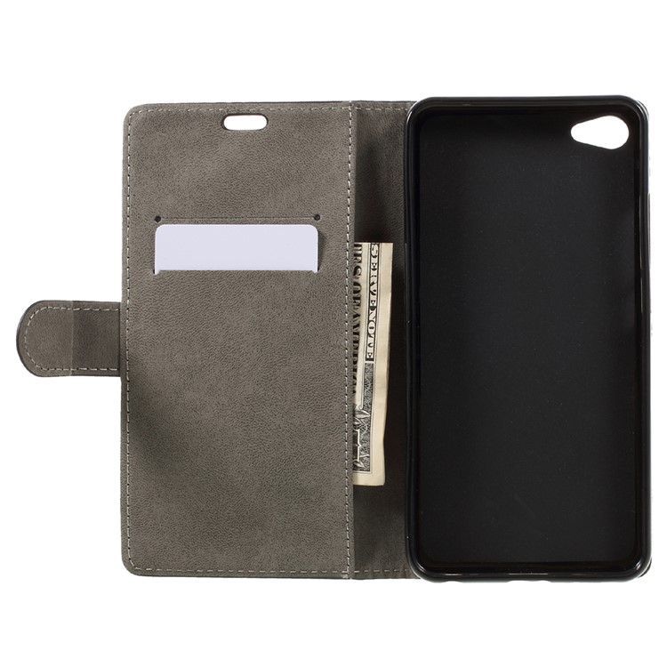 Phone Accessory Leather Wallet Stand Case for Meizu m3x - Black-6