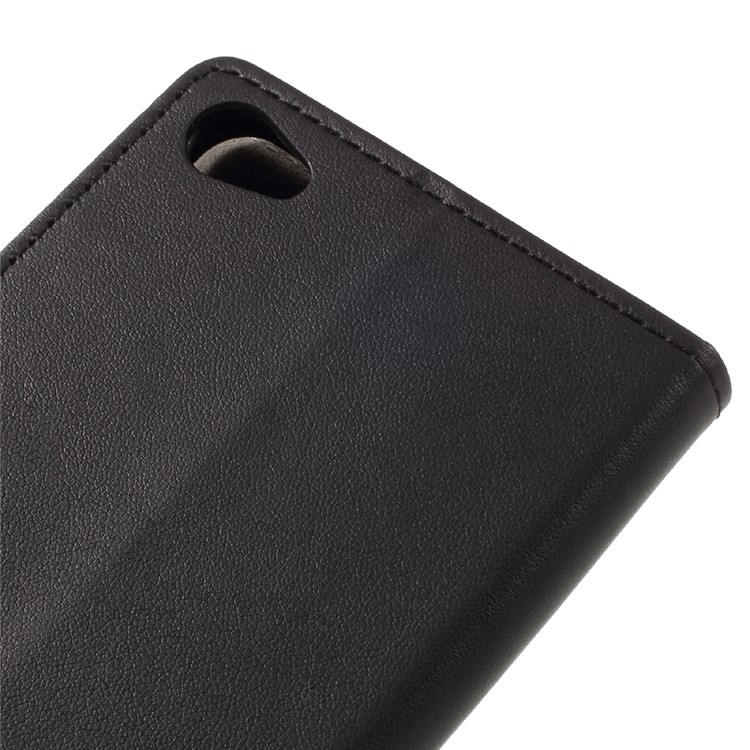 Phone Accessory Leather Wallet Stand Case for Meizu m3x - Black-8