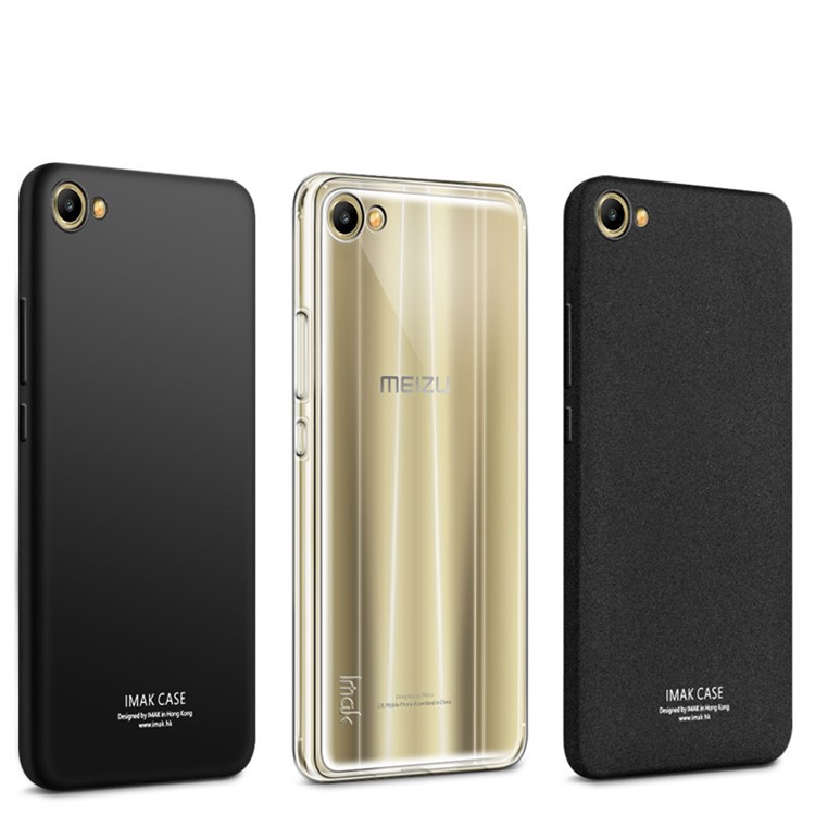 IMAK Silky Anti-scratch Gel TPU Cover for Meizu m3x with Screen Protector - Metal Black-7