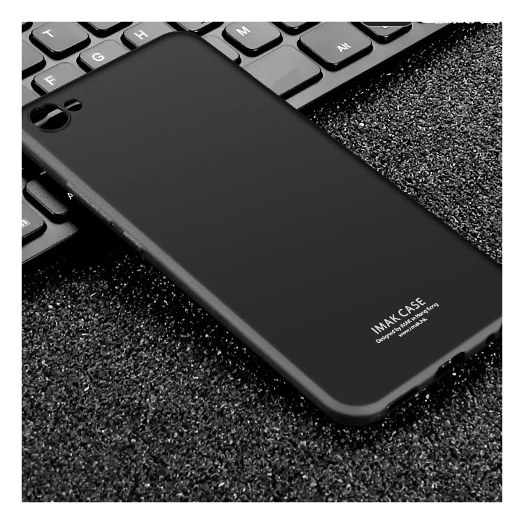 IMAK Silky Anti-scratch Gel TPU Cover for Meizu m3x with Screen Protector - Metal Black-9
