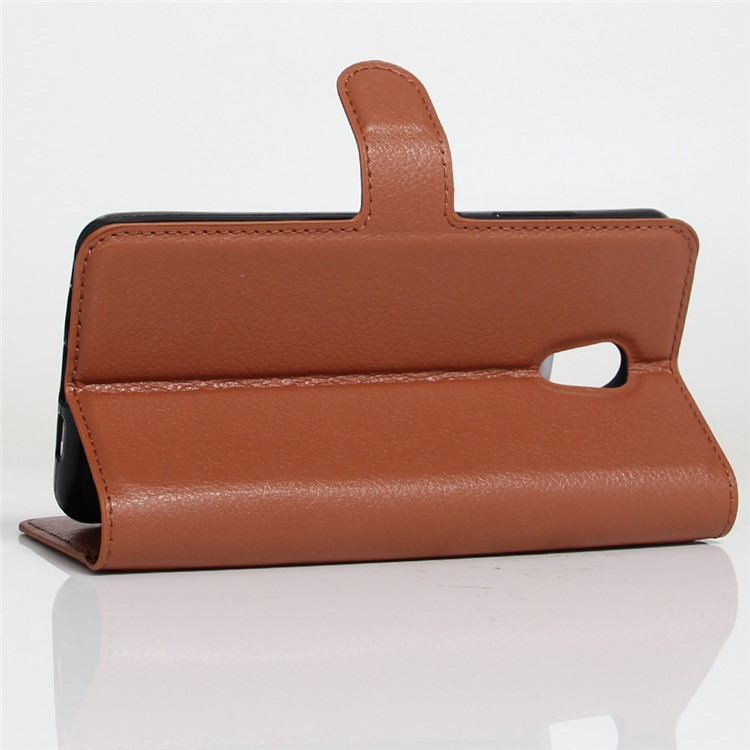 Wallet Stand Leather Flip Cell Phone Case for Meizu m5 Note - Brown-4