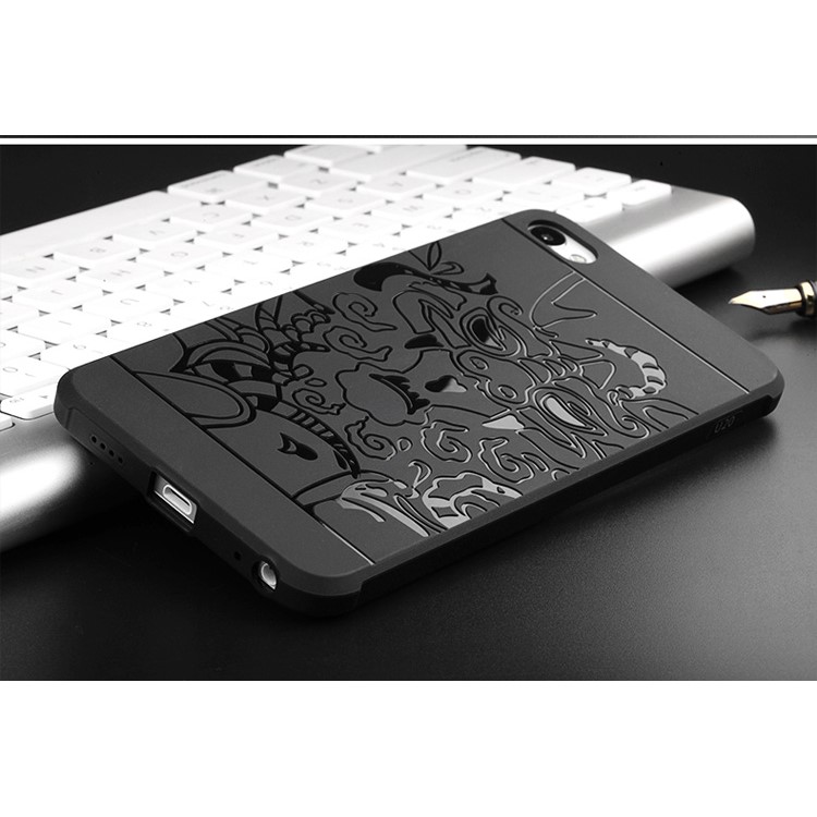 Auspicious Dragon Pattern Drop-proof Imprint TPU Case for Meizu U20 - Black-5
