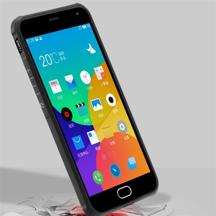 Imprinted Chinese Dragon Drop-proof TPU Case for Meizu m2 note/Blue Charm Note2 - Black-3