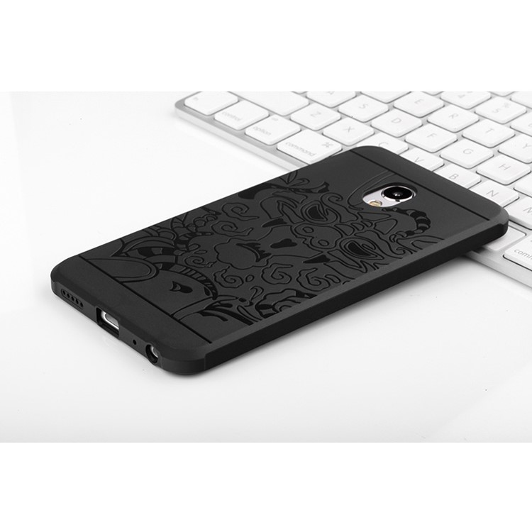 Auspicious Chinese Dragon Drop-proof TPU Phone Case for Meizu MX6 - Black-3