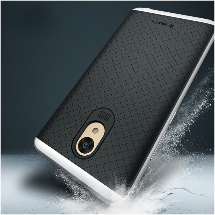 IPAKY PC Bumper + TPU Shell Case for Meizu m5 Note - Silver-2