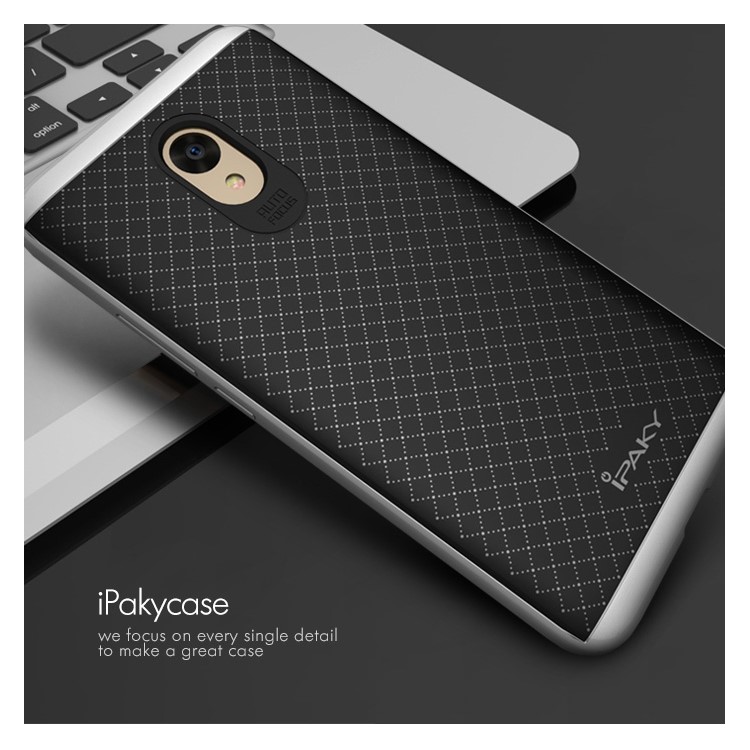 IPAKY PC Bumper + TPU Shell Case for Meizu m5 Note - Silver-4
