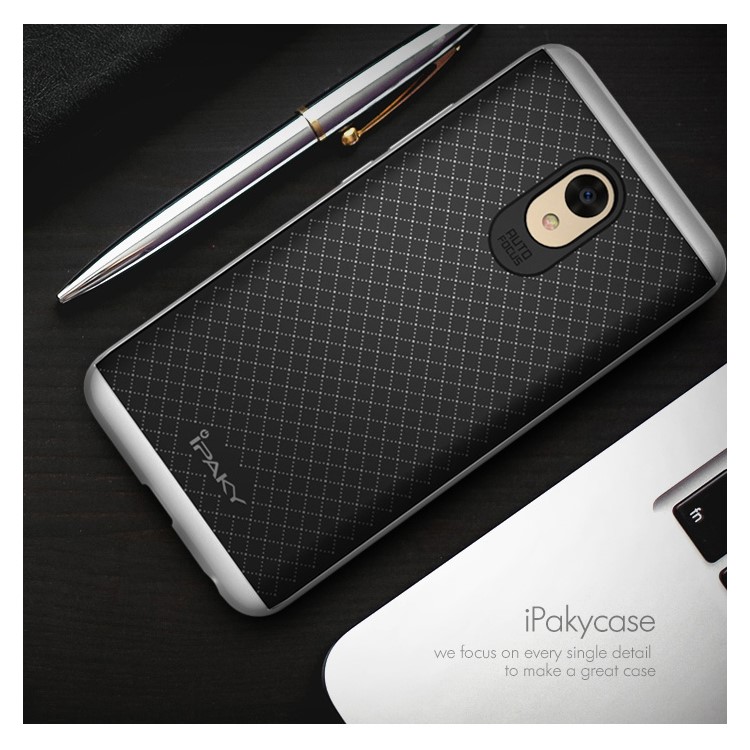 IPAKY PC Bumper + TPU Shell Case for Meizu m5 Note - Silver-5