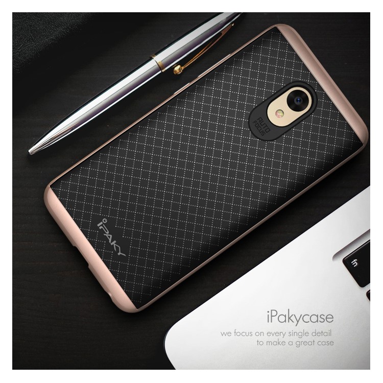 IPAKY PC Bumper + TPU Mobile Phone Case for Meizu m5 Note - Rose Gold-3