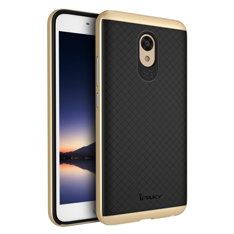 IPAKY PC Bumper + TPU Cover Case for Meizu m5 Note - Gold-1