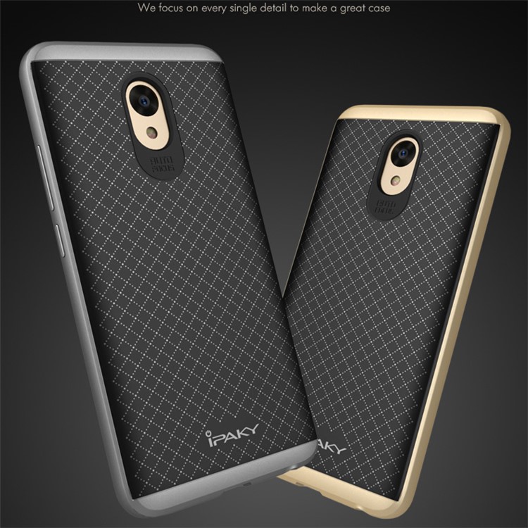 IPAKY PC Bumper + TPU Cover Case for Meizu m5 Note - Gold-2