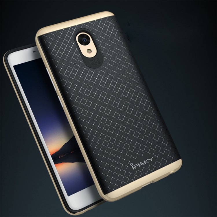 IPAKY PC Bumper + TPU Cover Case for Meizu m5 Note - Gold-3