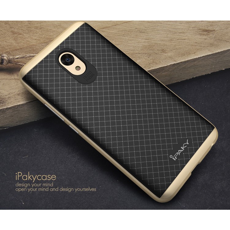 IPAKY PC Bumper + TPU Cover Case for Meizu m5 Note - Gold-6