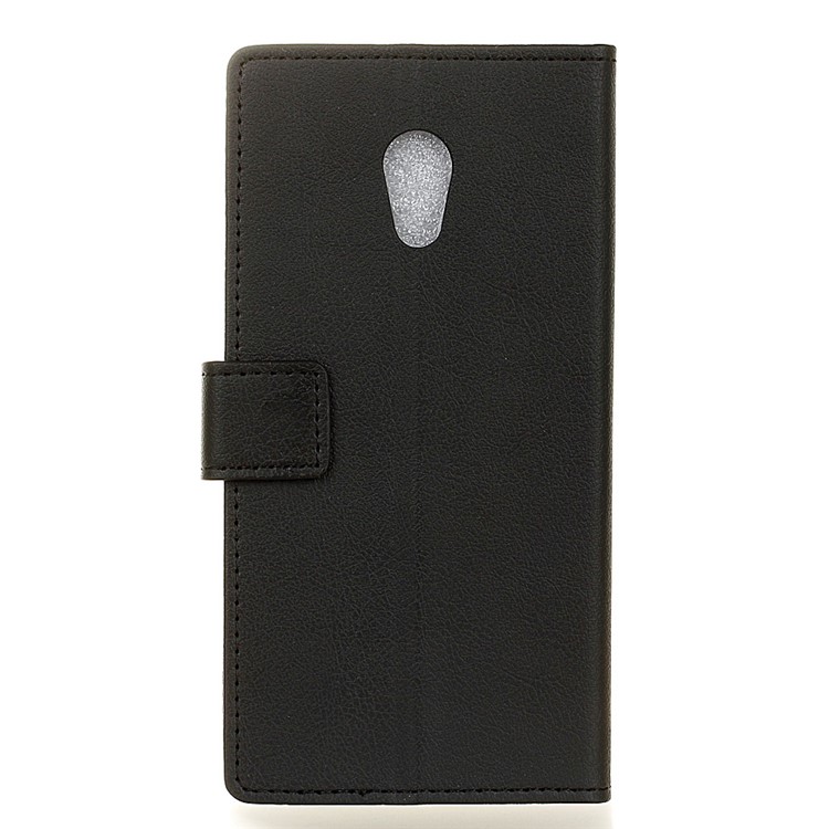 Wallet Leather Stand Case Phone Accessory for Meizu Pro 6 Plus - Black-2