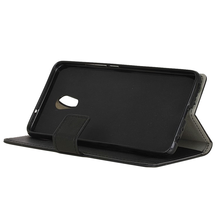 Wallet Leather Stand Case Phone Accessory for Meizu Pro 6 Plus - Black-4
