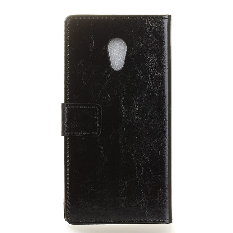 Crazy Horse Leather Wallet Phone Case for Meizu Pro 6 Plus - Black-2