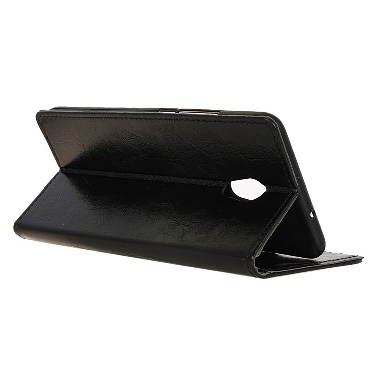 Crazy Horse Leather Wallet Phone Case for Meizu Pro 6 Plus - Black-5