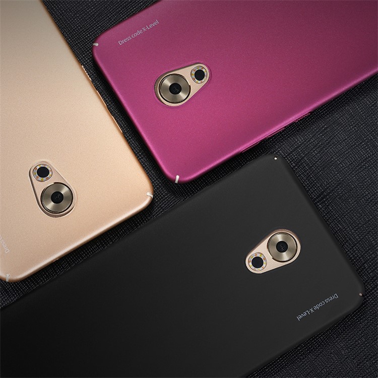 X-LEVEL Frosted PC Hard Mobile Phone Case for Meizu Pro 6 - Black-12