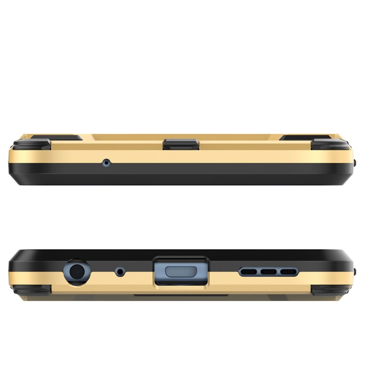 Solid PC + TPU Hybrid Shell with Kickstand for Meizu m5 Note - Gold-8