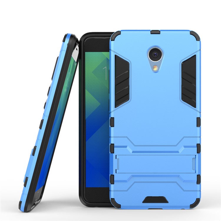 Solid PC + TPU Combo Case with Kickstand for Meizu m5 Note - Baby Blue-2