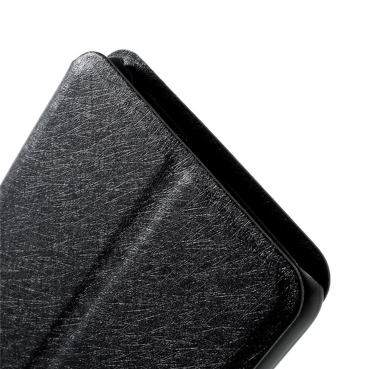 Silk Texture Dual Window Leather Case for Meizu m5 Note - Black-9