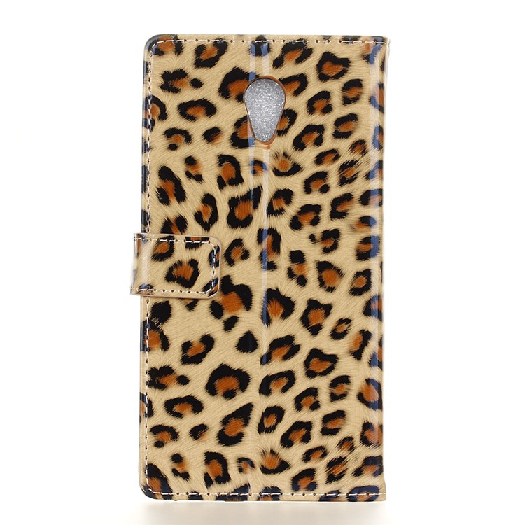 Leopard Pattern Wallet Stand Cell Phone Case (PU Leather + TPU) for Meizu m5 Note-2