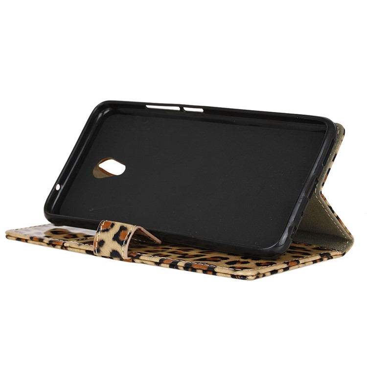 Leopard Pattern Wallet Stand Cell Phone Case (PU Leather + TPU) for Meizu m5 Note-5
